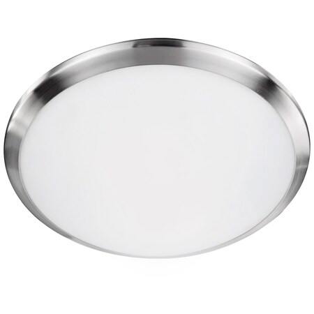 Kuzco Lighting Single Led Round Flush Mount Ceiling Fixture With White Opal Glass FM1512-BN